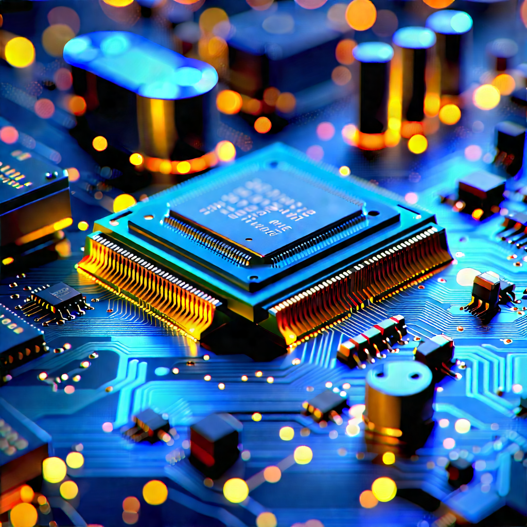 Close-up of electronic circuit