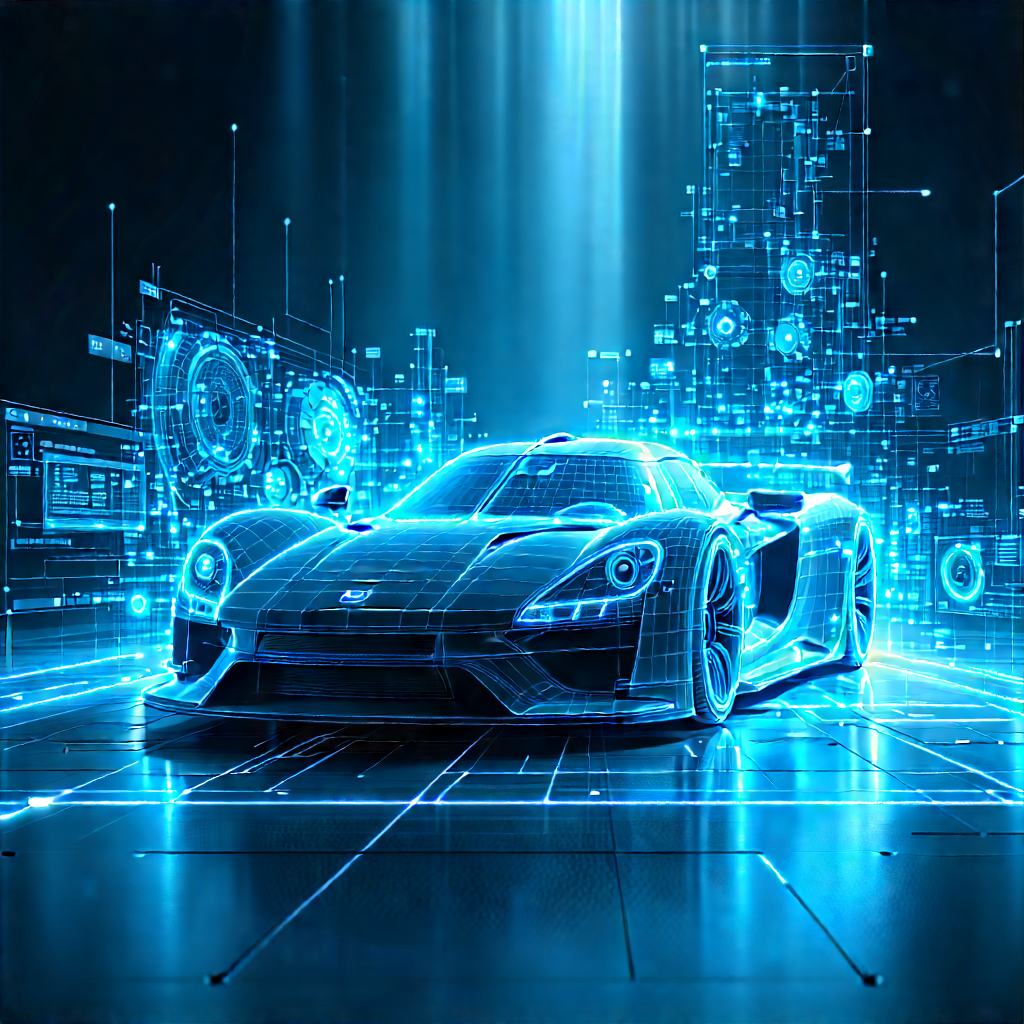 Automotive Technology In Research Center With Futuristic Sleek