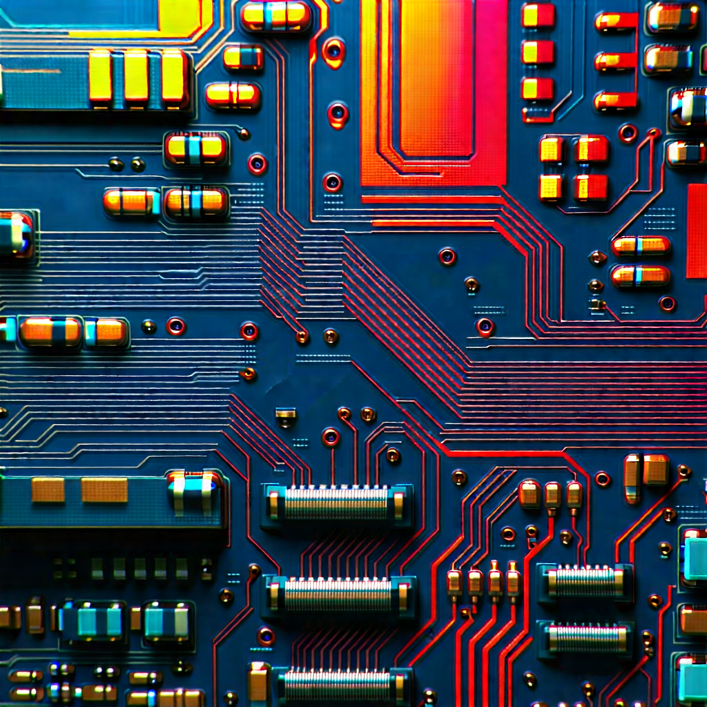 Close-up of electronic circuit