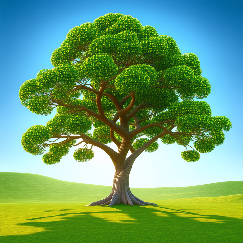 Nature Octane Render: Ancient tree in natural setting