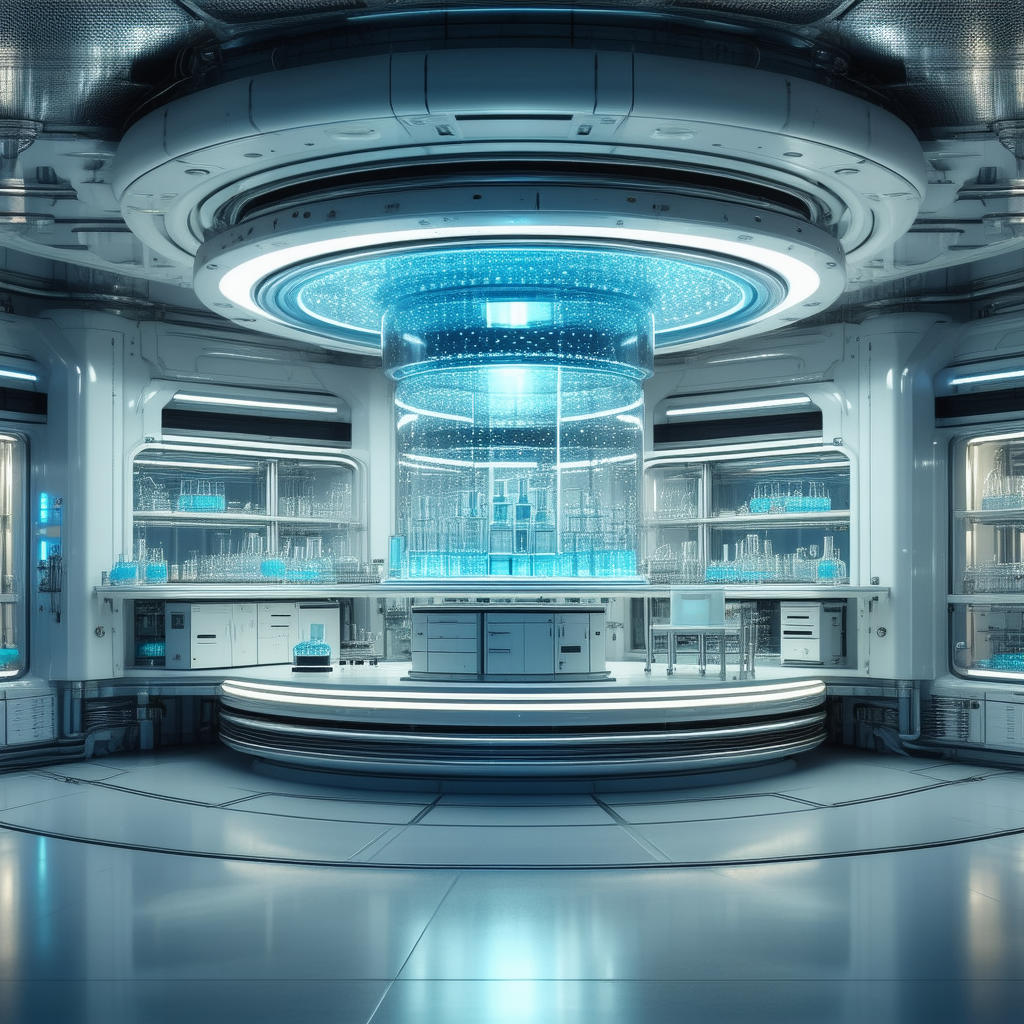 Tech Macro Photography: Futuristic Research Laboratory With Image, There