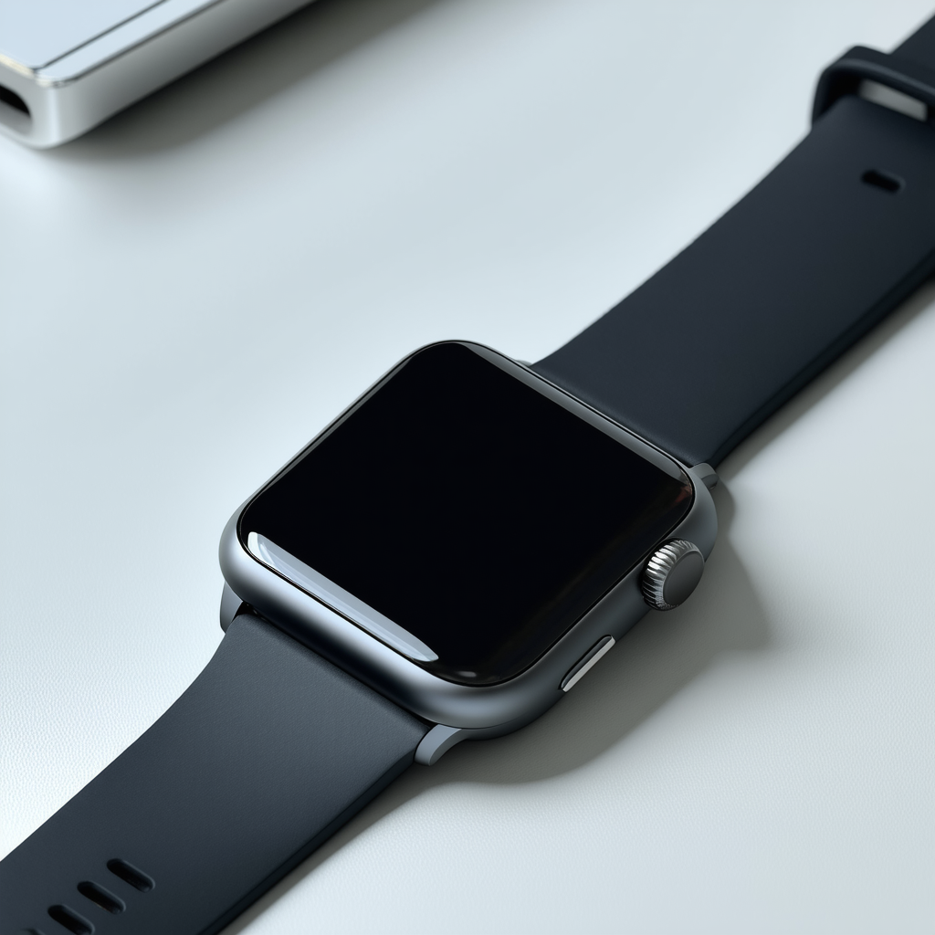 Tech Unreal Engine: Smart Watch With User Interface With Black Watch