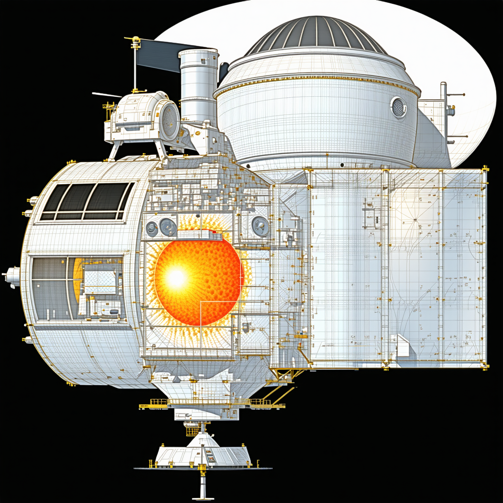 spacecraft shown drawing,