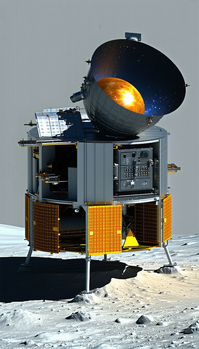 A Large Satellite Dish With A Yellow Center, Sitting On A Flat Surface