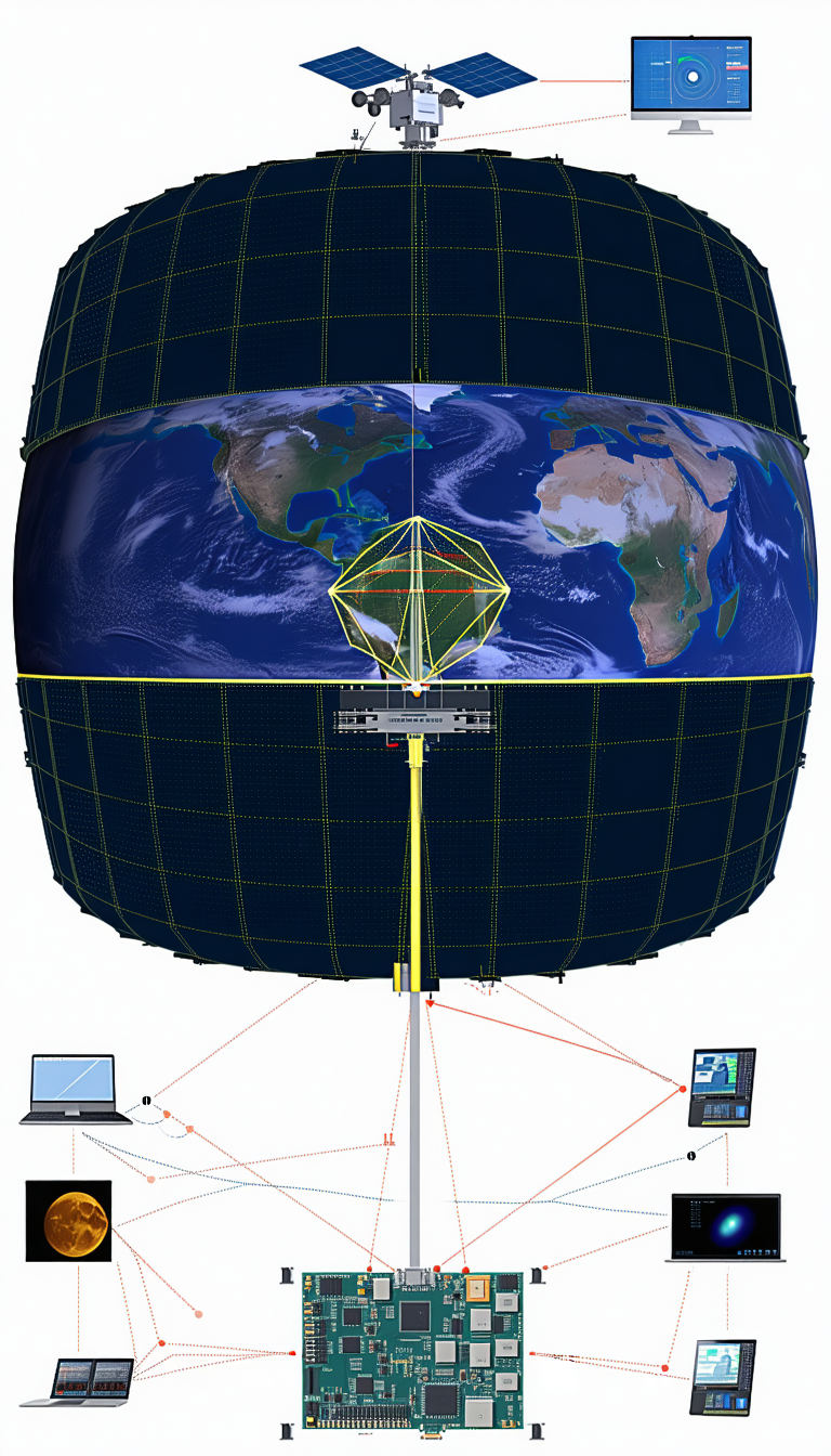 large globe displayed computer screen
