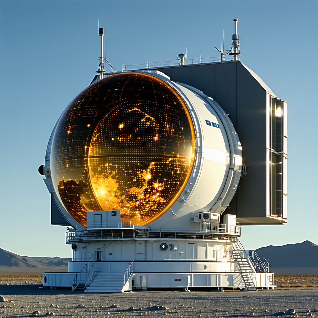 A Large, White, And Round Structure With A Dome-shaped Top