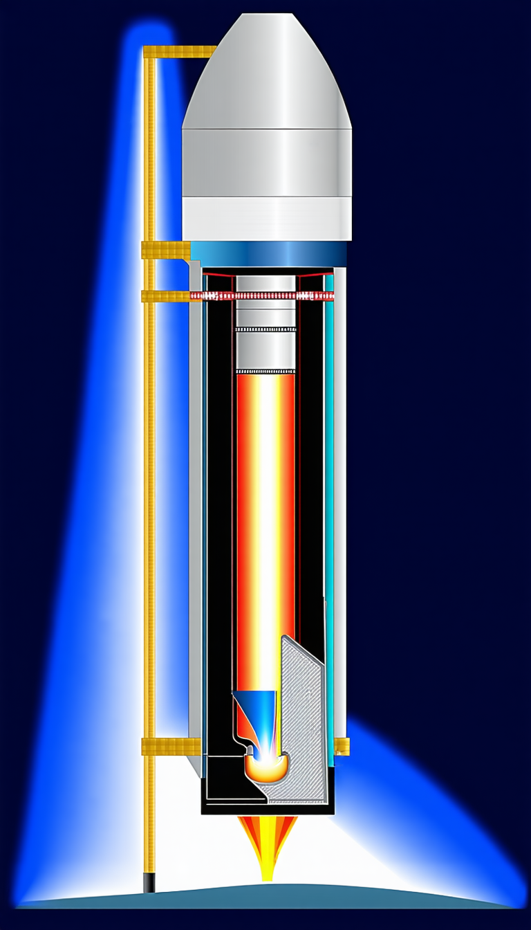A Large, Colorful Light Fixture With A Blue And Red Striped Design