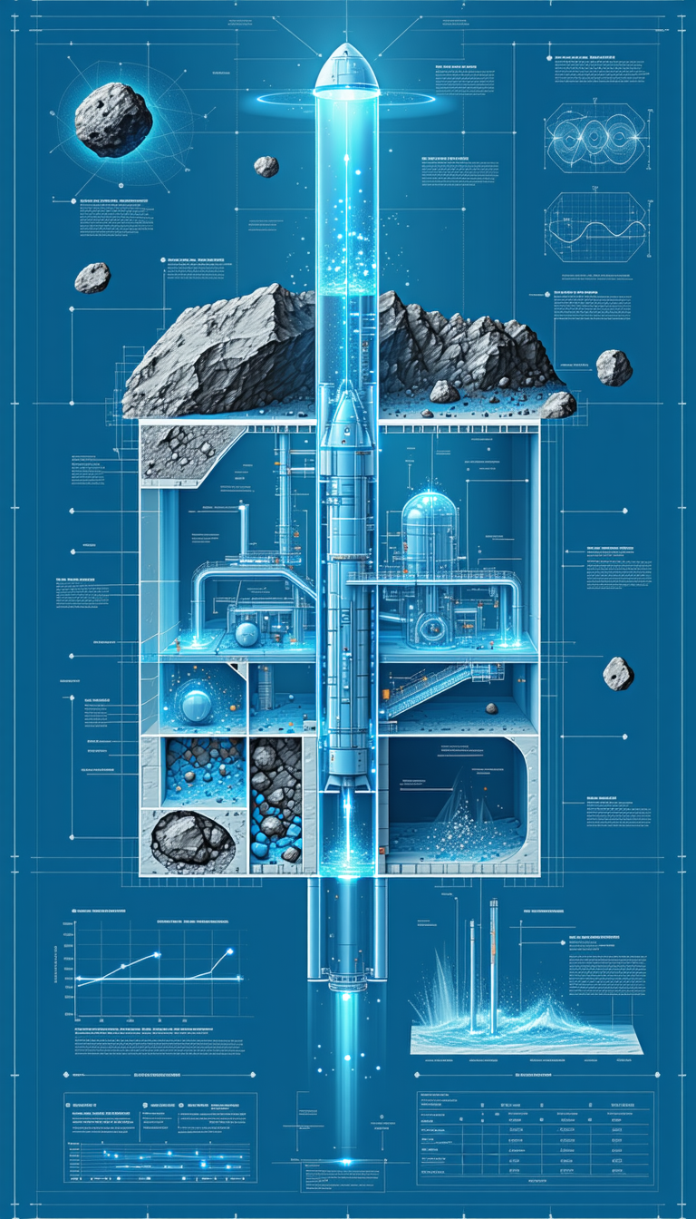 In This Image, There Is A Large, Blue, Three-dimensional Model Of A Space Station