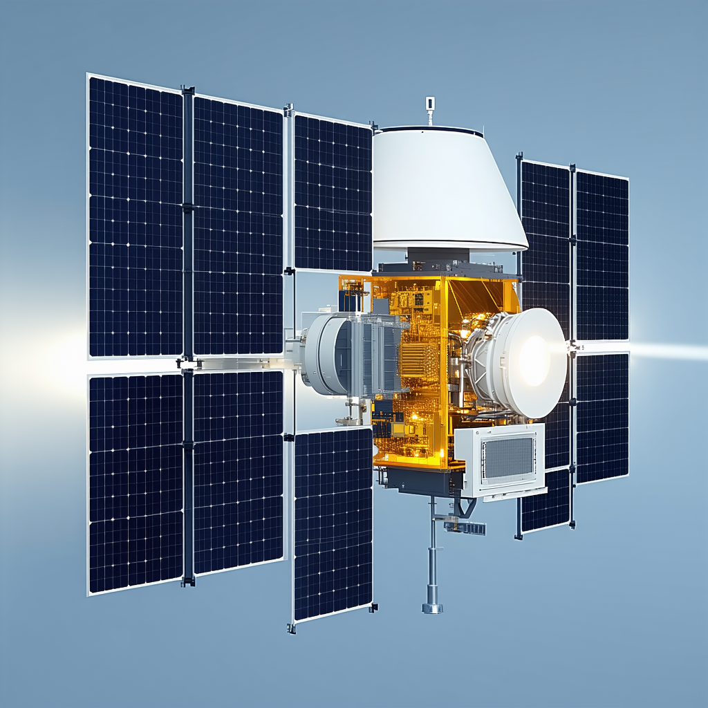 A Spacecraft With A Solar Panel On Its Side