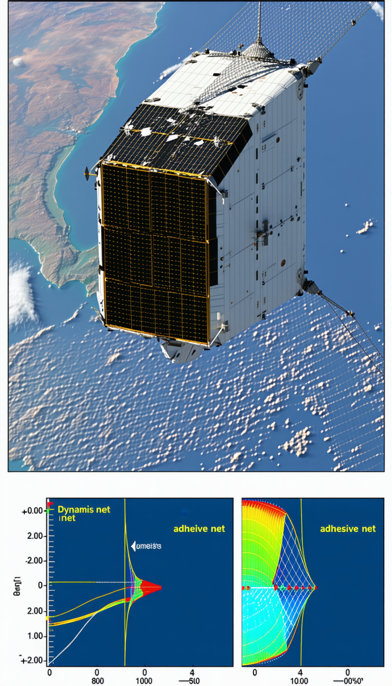 A Satellite In Space, With A Large Solar Panel On Its Side
