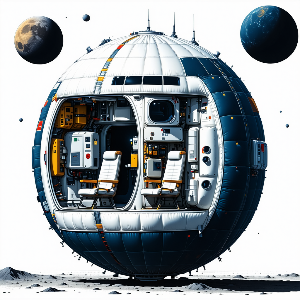 futuristic illustration space station
