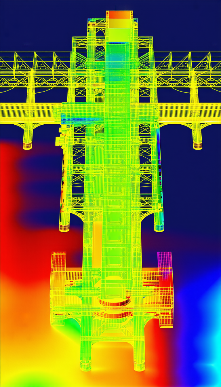 A Large, Colorful, And Abstract Structure Is Depicted In The Image
