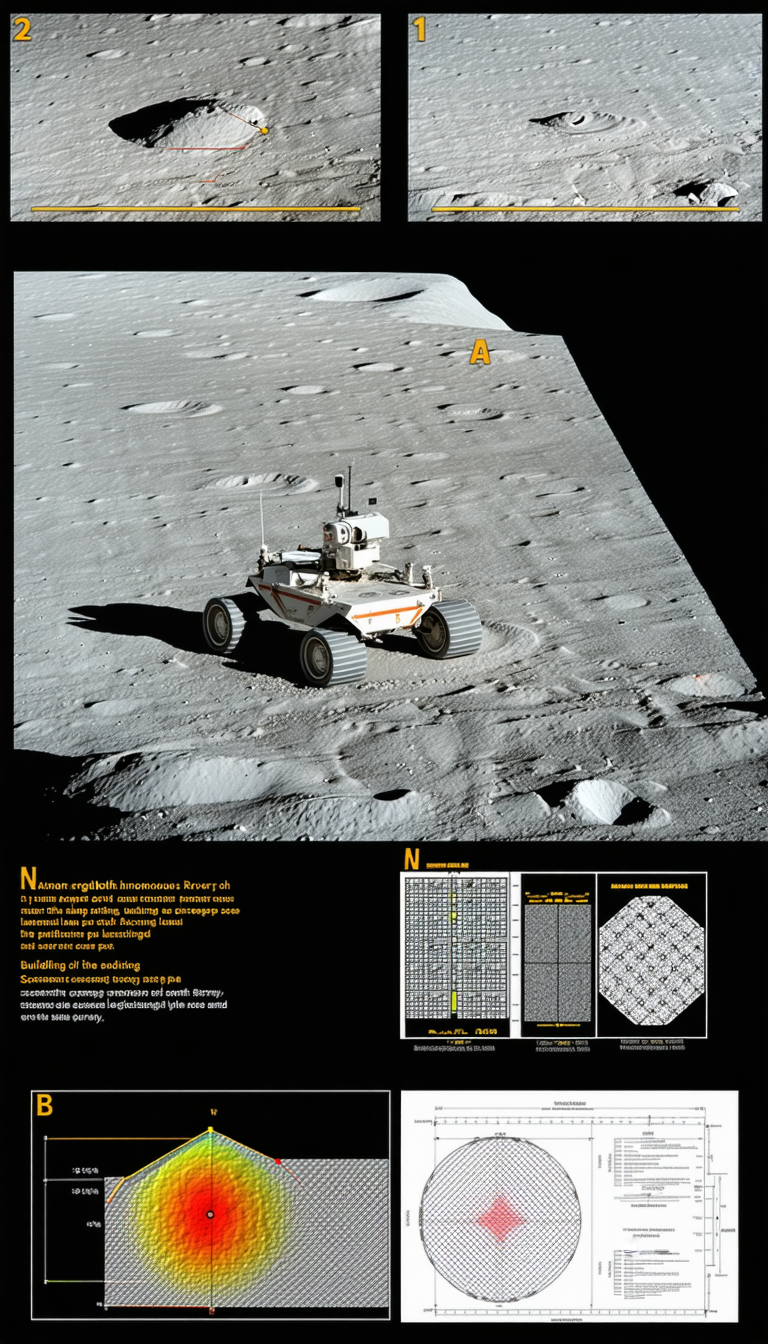 A Small Robotic Vehicle, Possibly A Rover, Driving Across A Rocky Terrain