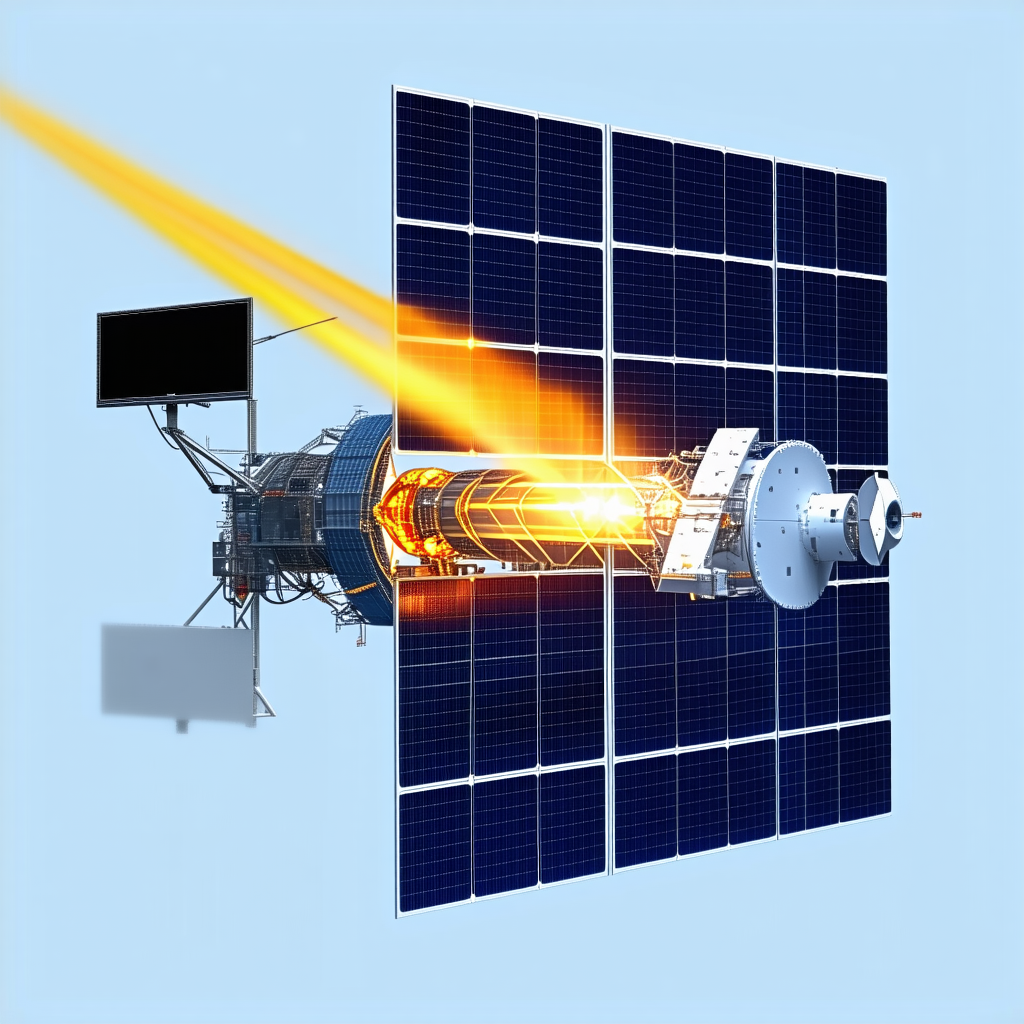 A Solar Panel Is Shown In The Image, With A Bright Light Shining Through It