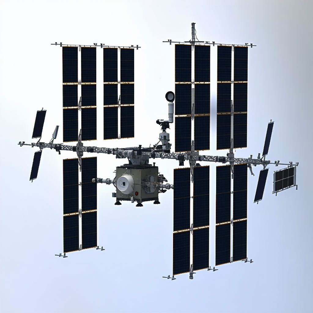 A Large Spacecraft With A Dome-shaped Structure On Top