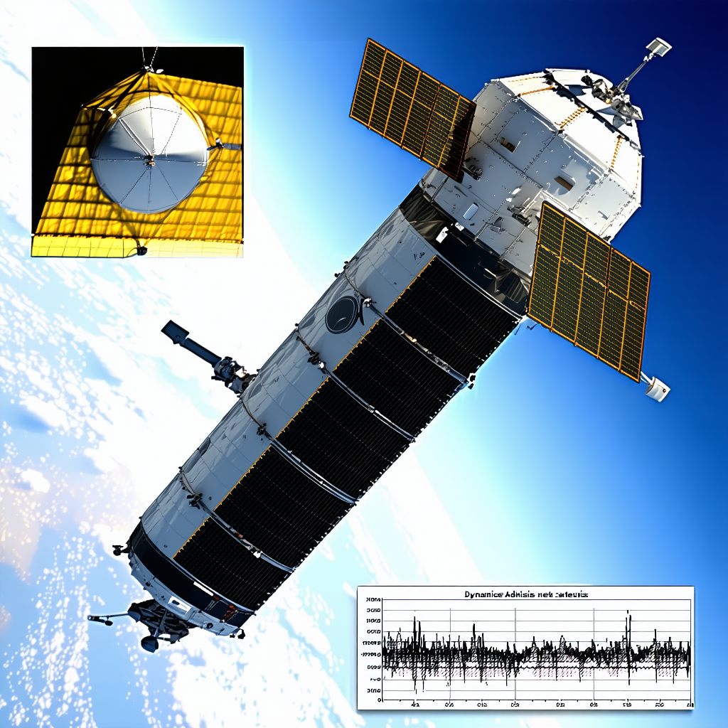 A Space Shuttle With A Large Satellite Dish On Top Of It