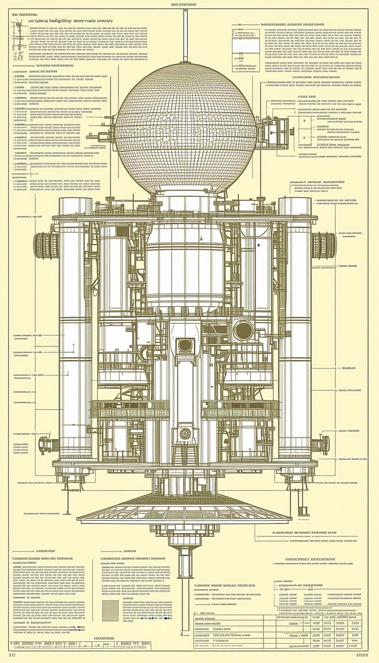 detailed drawing large, round structure