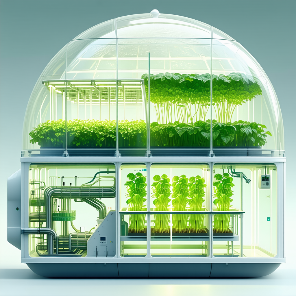 A Large, Round, Glass-enclosed Structure That Houses A Variety Of Plants