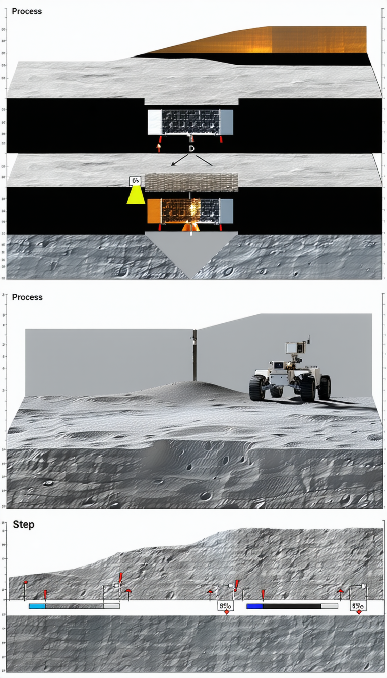The Image Is A Series Of Diagrams Showing The Process Of A Rover Moving Across A Surface