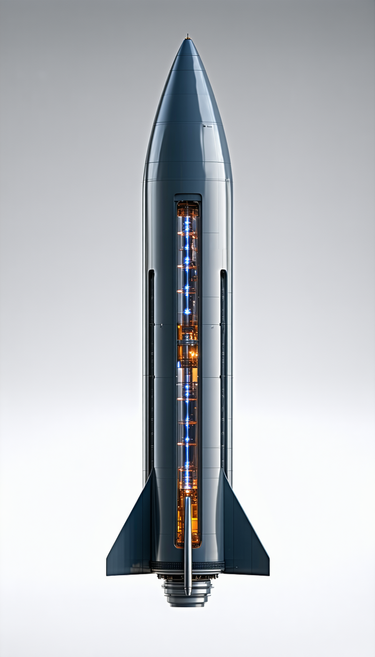A Large Rocket Ship, Likely A Space Shuttle, Sitting On A White Background