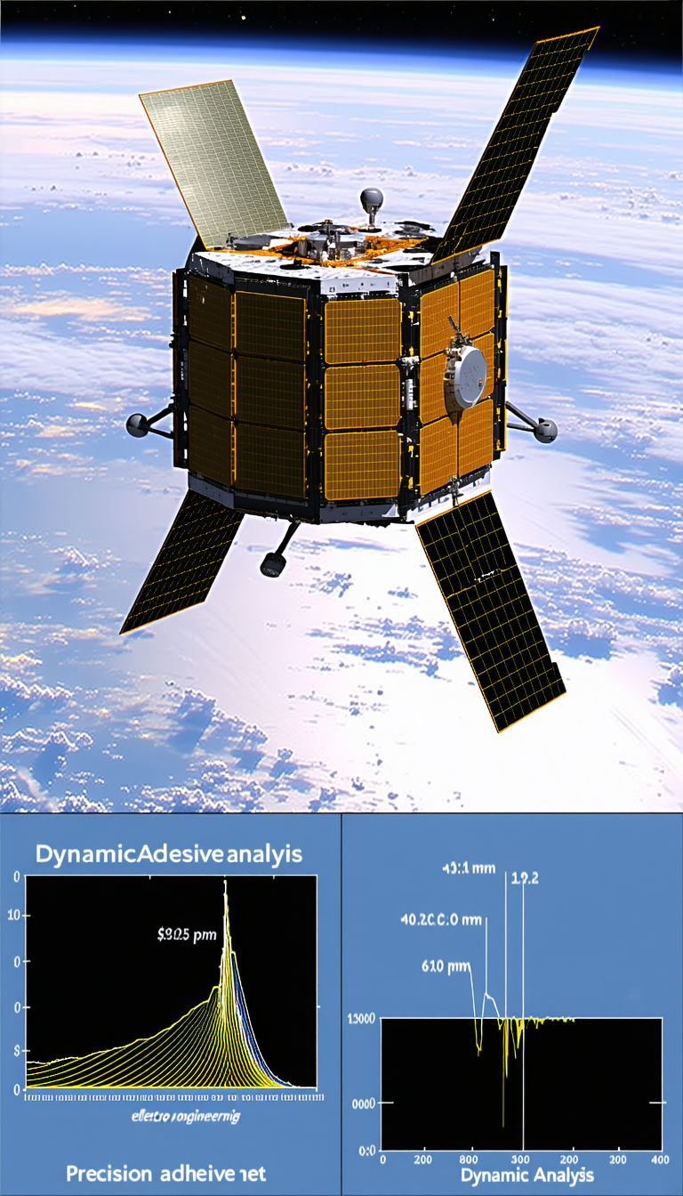 A Small Spacecraft, Possibly A Satellite, Flying Through The Sky