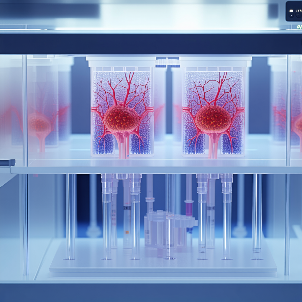 A Laboratory Setting With A Variety Of Glass Containers And Tubes