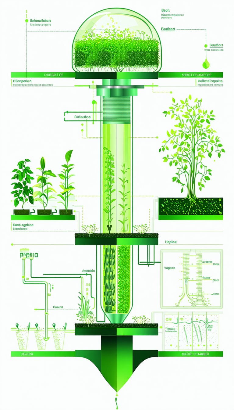 The Image Is A Diagram Of A Plant Growth System, Showing The Various Components And Their Functions