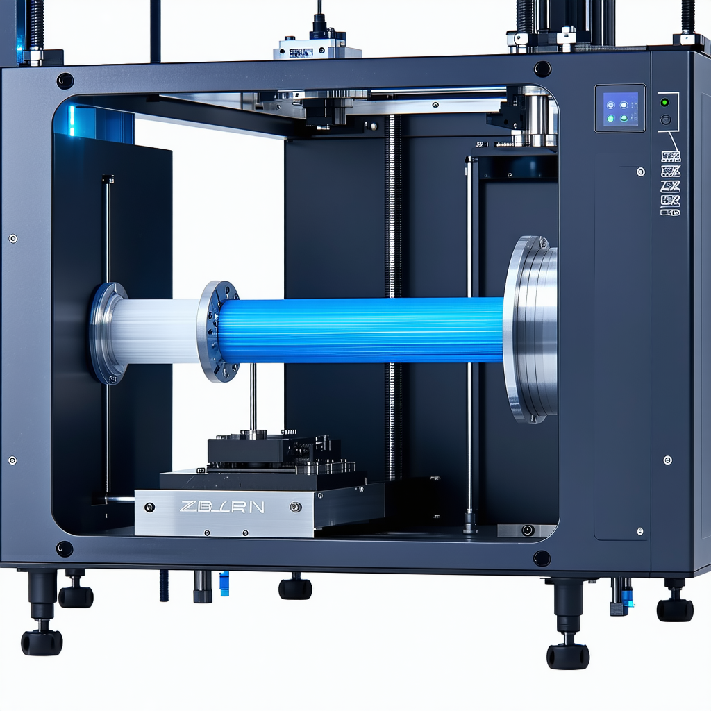 A Blue And White Machine Is Shown In A Close-up View