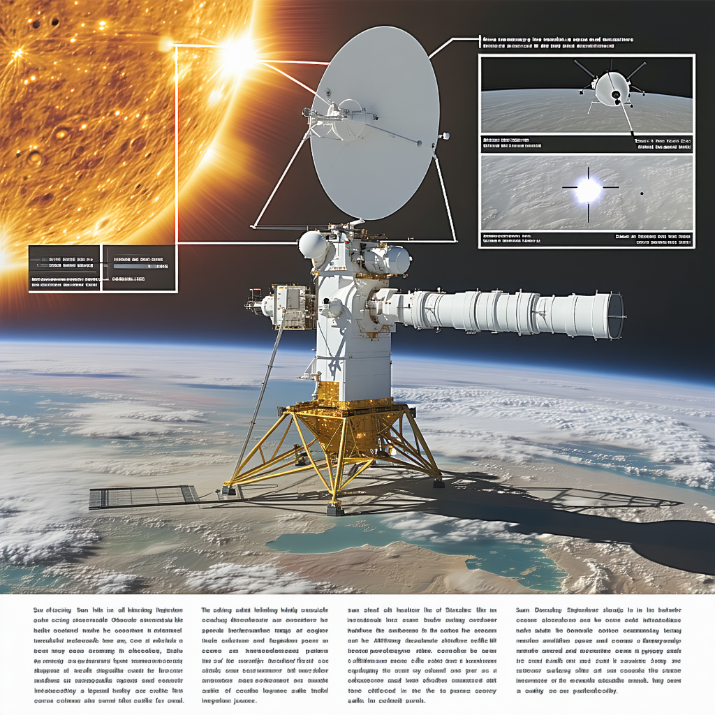 A Large Spacecraft, Possibly A Space Station Or A Satellite, Floating In The Sky