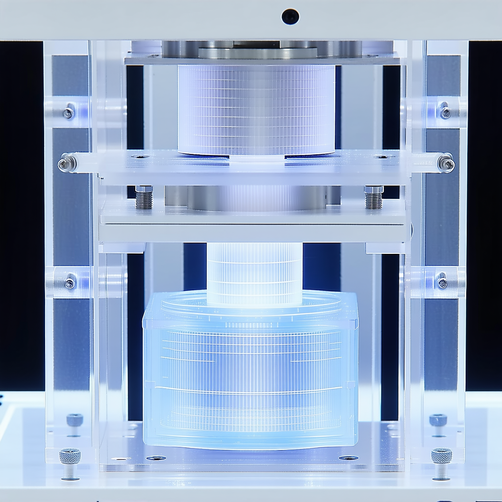 A Large, Clear Plastic Container Is Filled With A Blue Substance