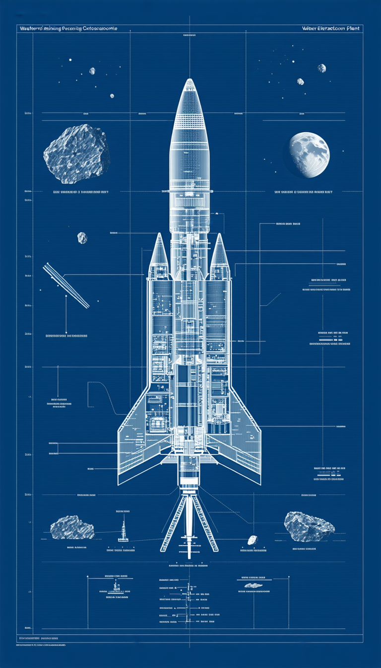 A Blue Poster Shows A Space Shuttle In A Detailed Diagram