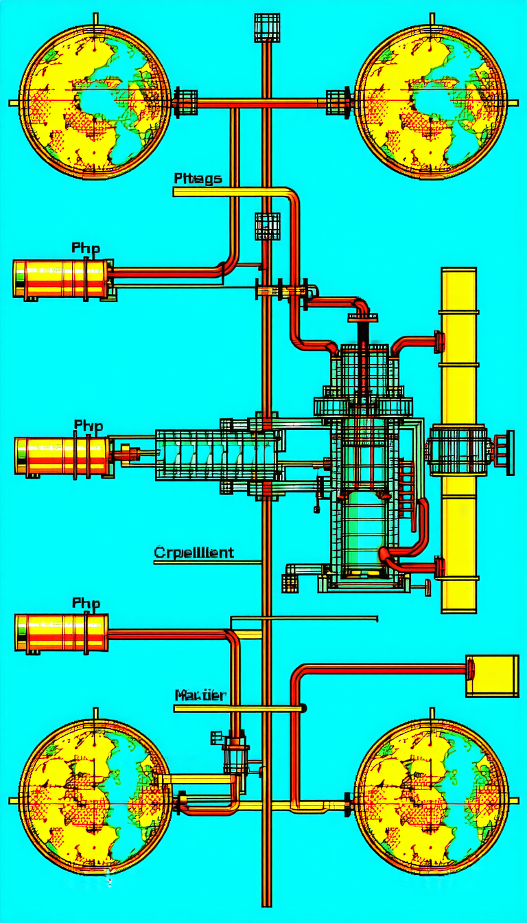 The Image Is A Blueprint Of A Large Machine, Likely A Power Plant Or A Similar Industrial Facility