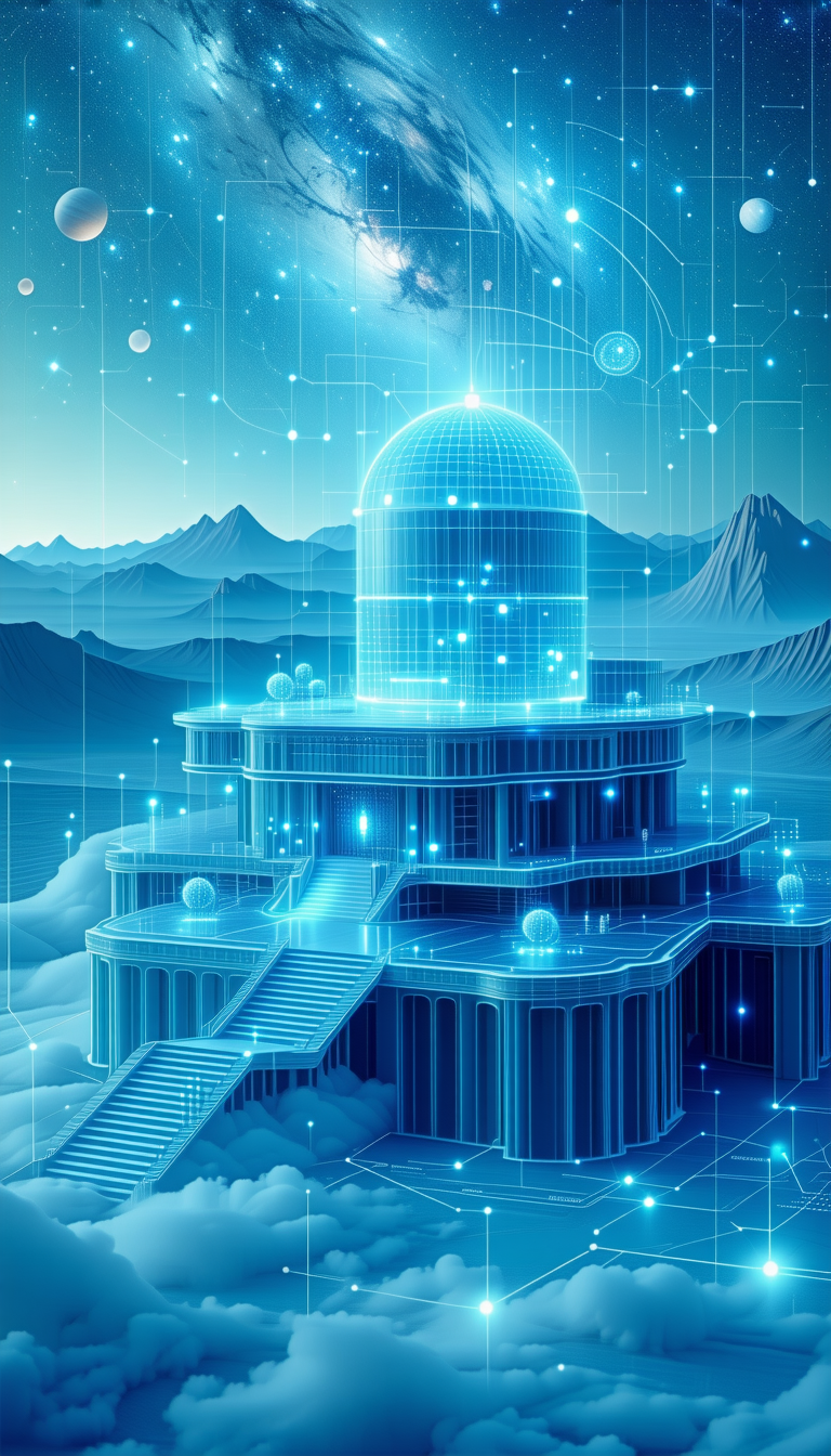 A Futuristic Building With A Large Dome On Top