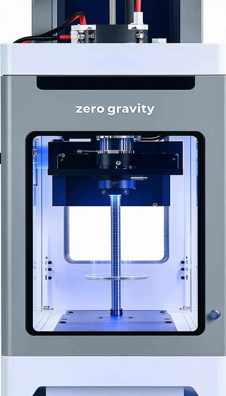 A Blue And White 3d Printer Is Shown In The Image