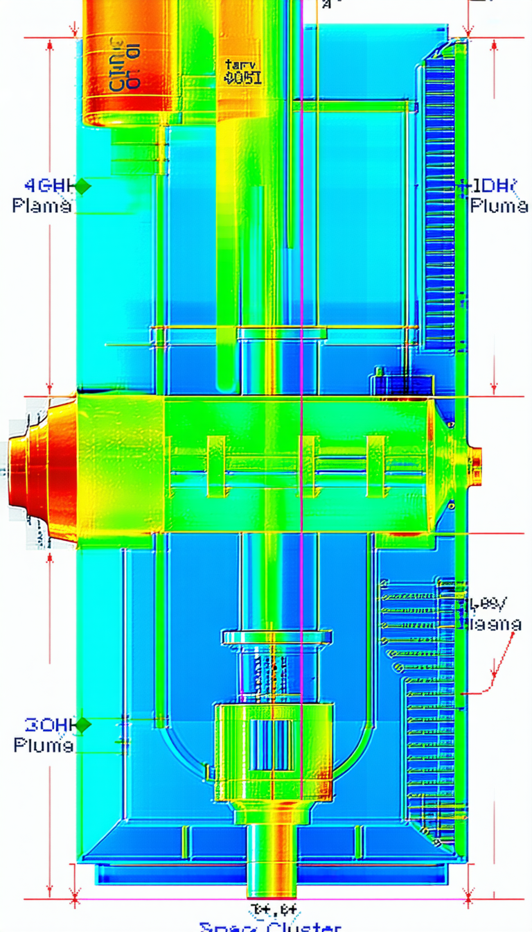 A Blue And Yellow Object Is Shown In A 3d Image