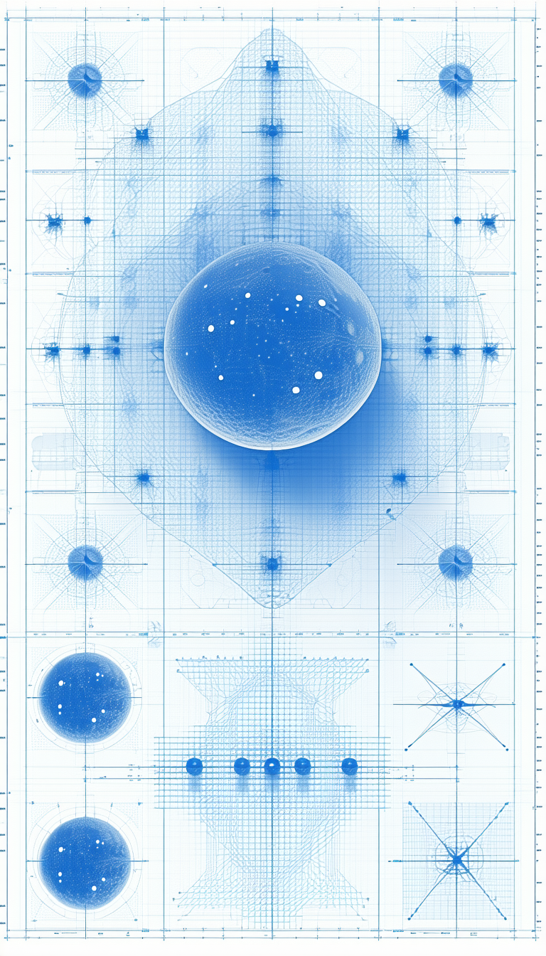 A Blue Sphere Is The Center Of Attention In This Image