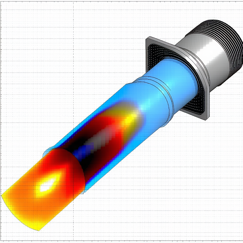 A Blue And Orange Light Is Shown In A 3d Graphic