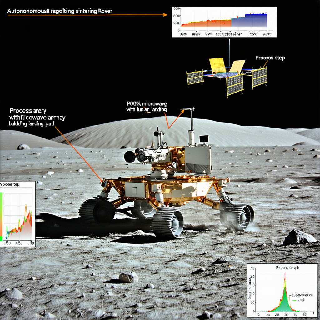 A Rover On The Moon, With A Close-up View Of The Rover's Front