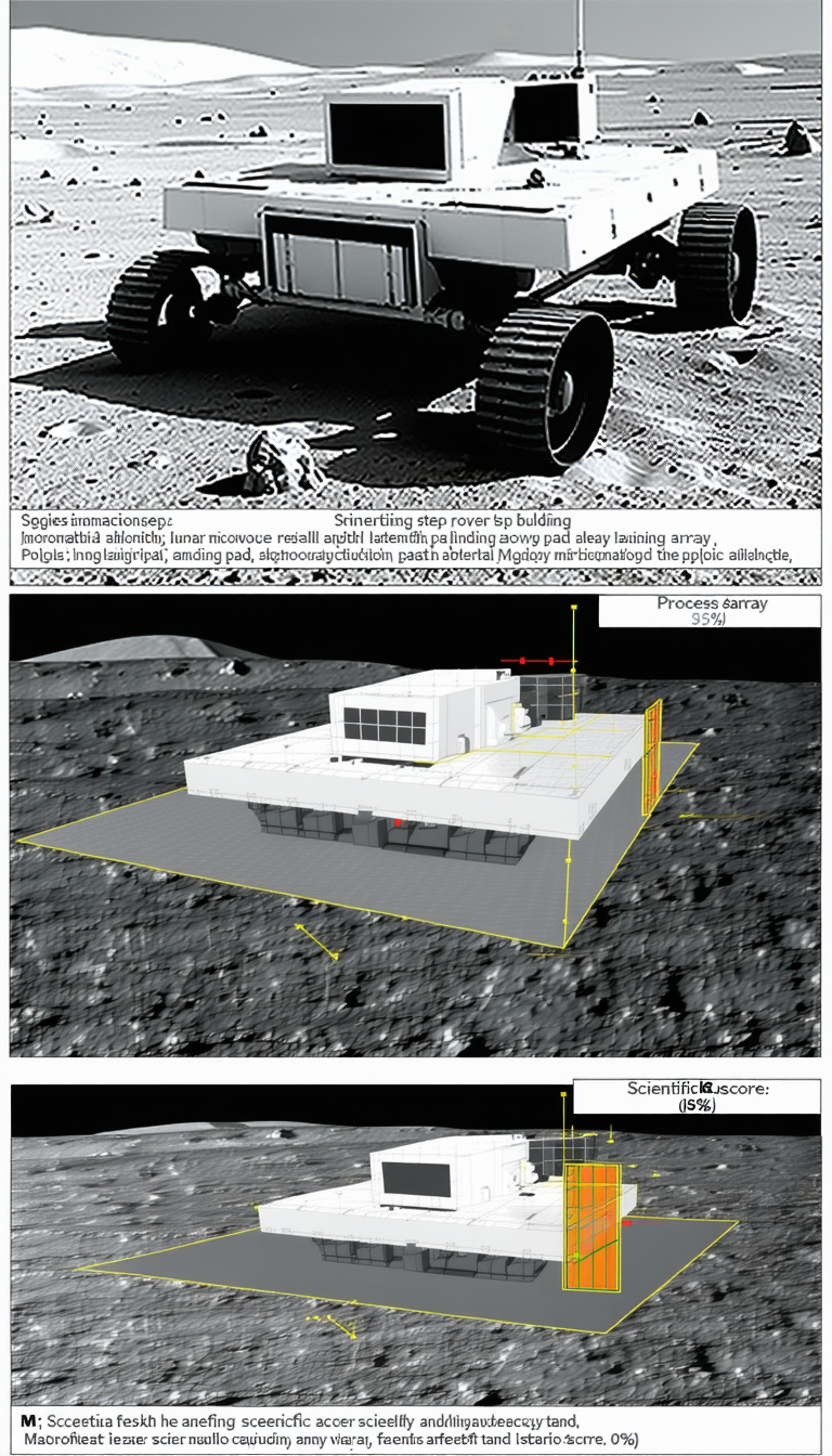 The Image Is A Split-screen Display Of A Building And A Vehicle