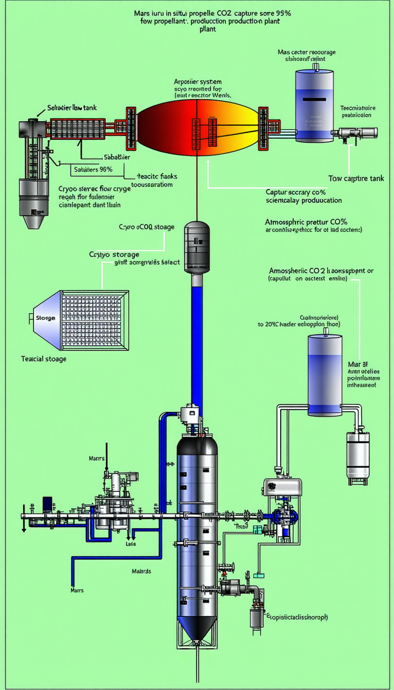 The Image Is A Diagram Of A Chemical Plant, Showing The Process Of Producing Ammonia