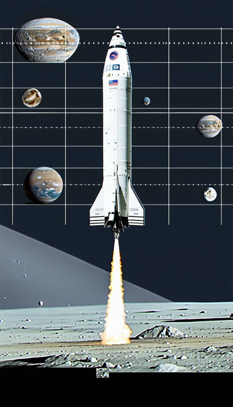 A Space Shuttle Is Shown In A Graphic, With A Rocket-like Shape And A Long Tail