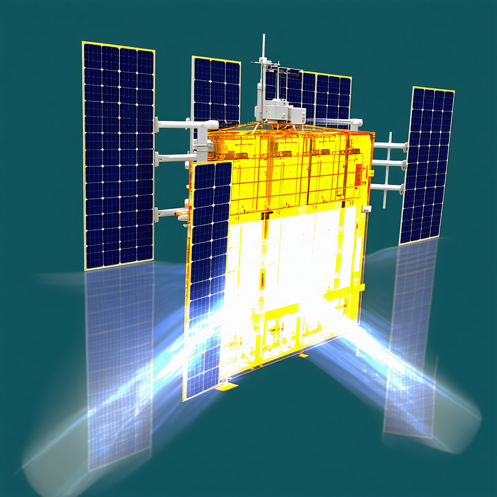 A Space Station With A Large Solar Panel On Its Side