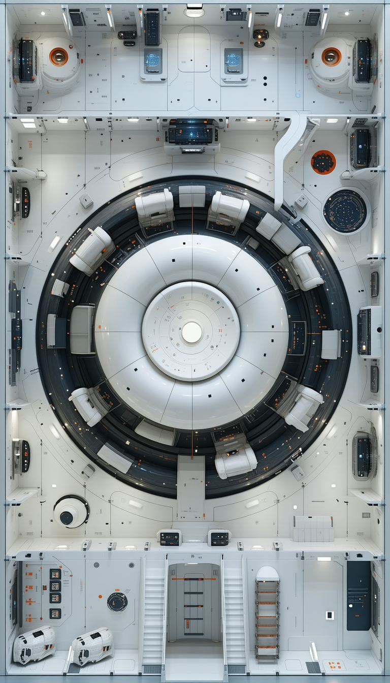close-up large white circular structure