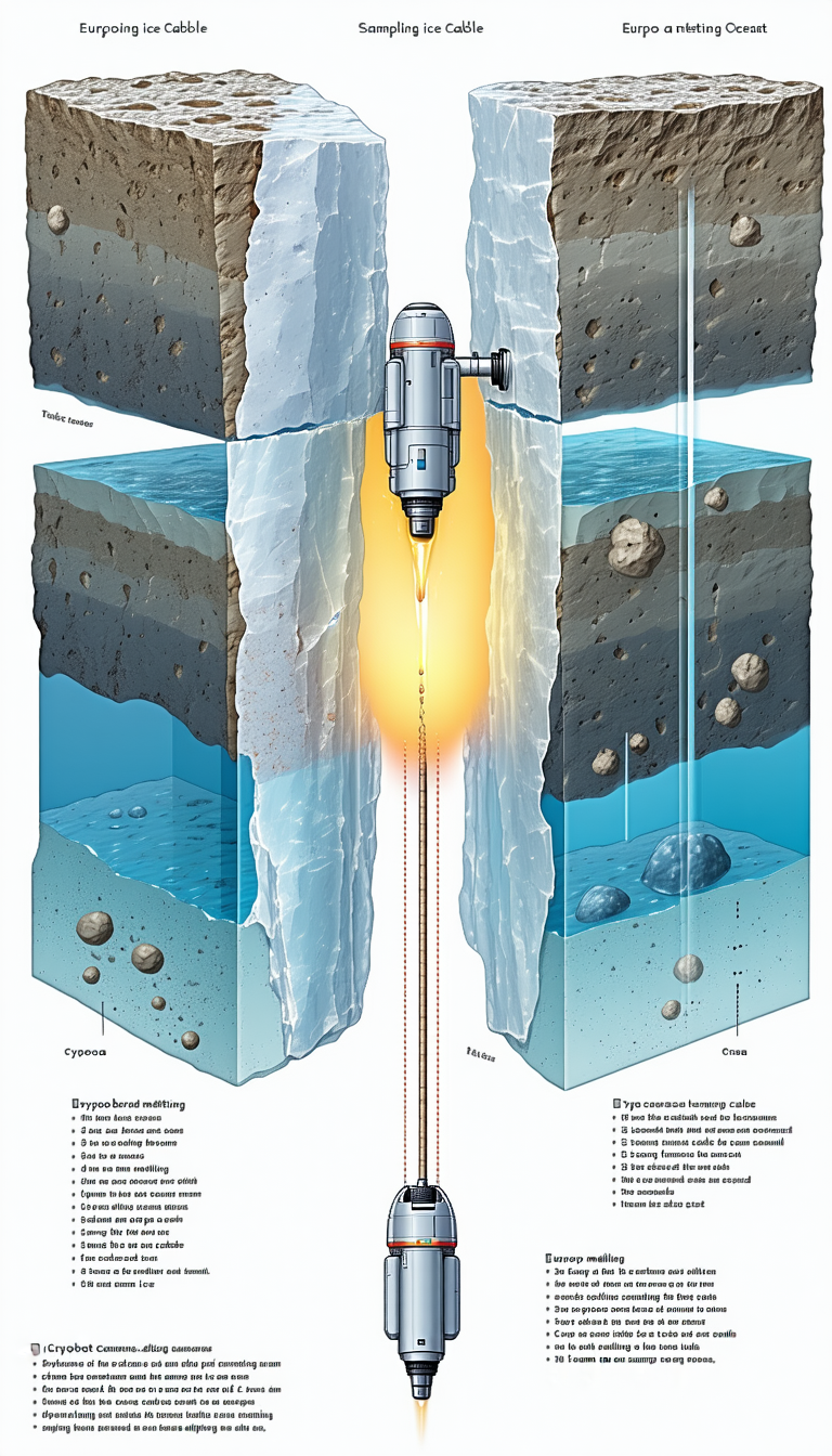 A Diagram Shows A Drilling Machine In Action, Drilling Through A Rock