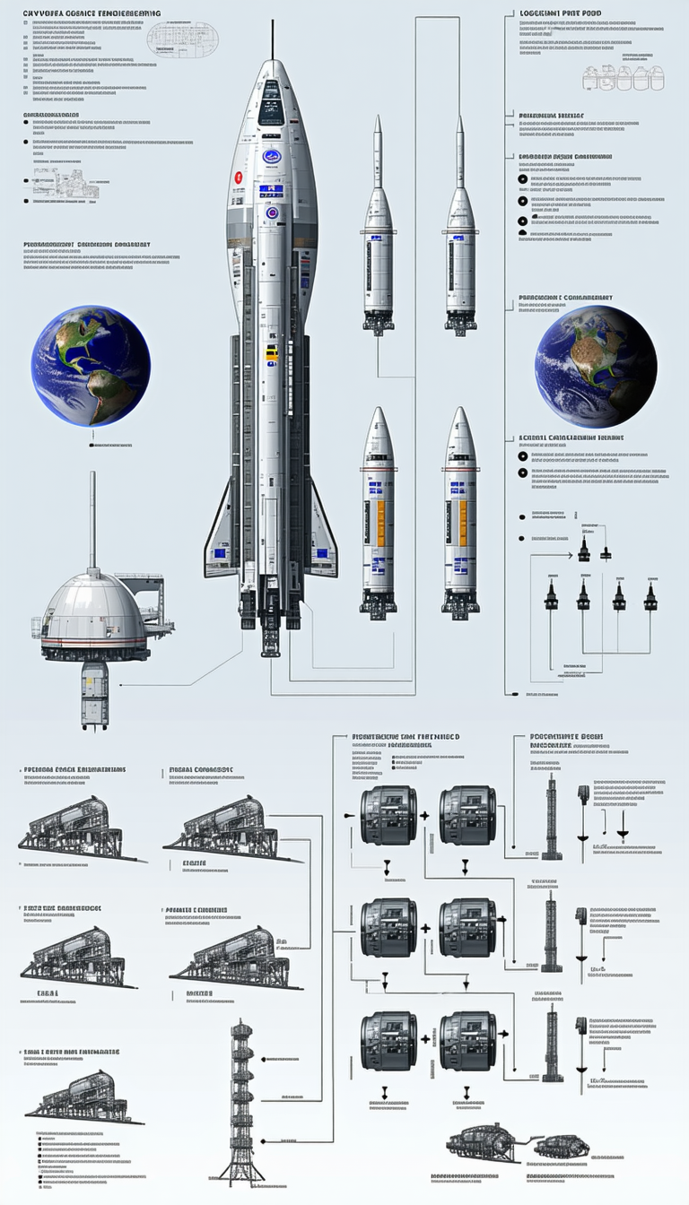 The Image Is A Diagram Showing The Different Parts Of A Space Shuttle