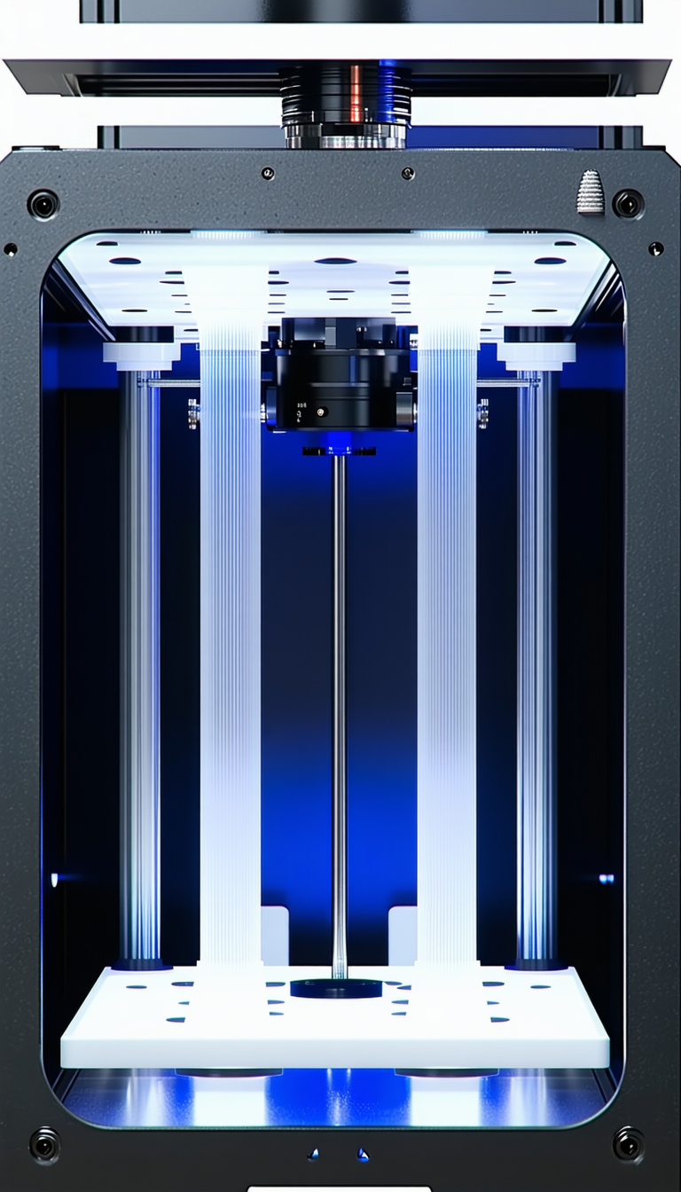 A Blue And White Machine Is Shown In The Image