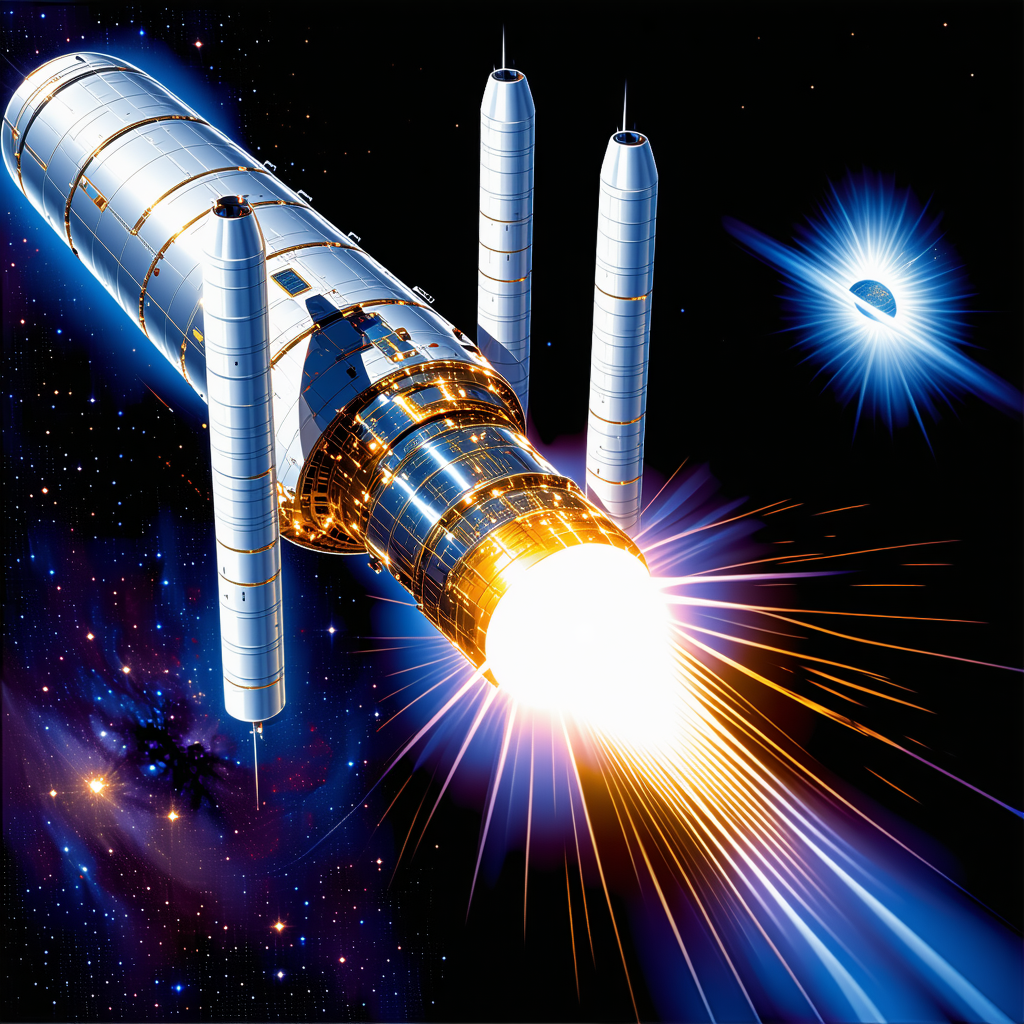 space shuttle shown brightly environment