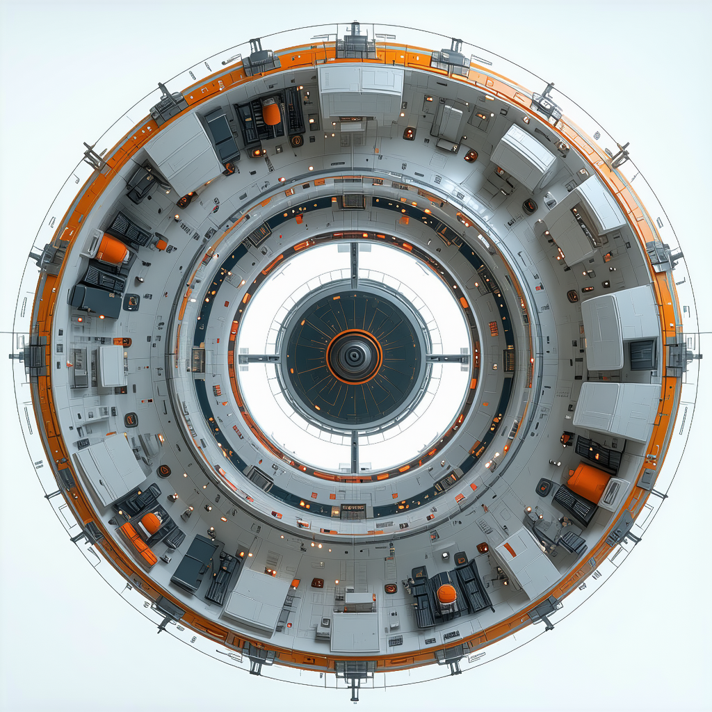 The Image Is A Close-up Of A Large, Round, White Structure With A Central Hole