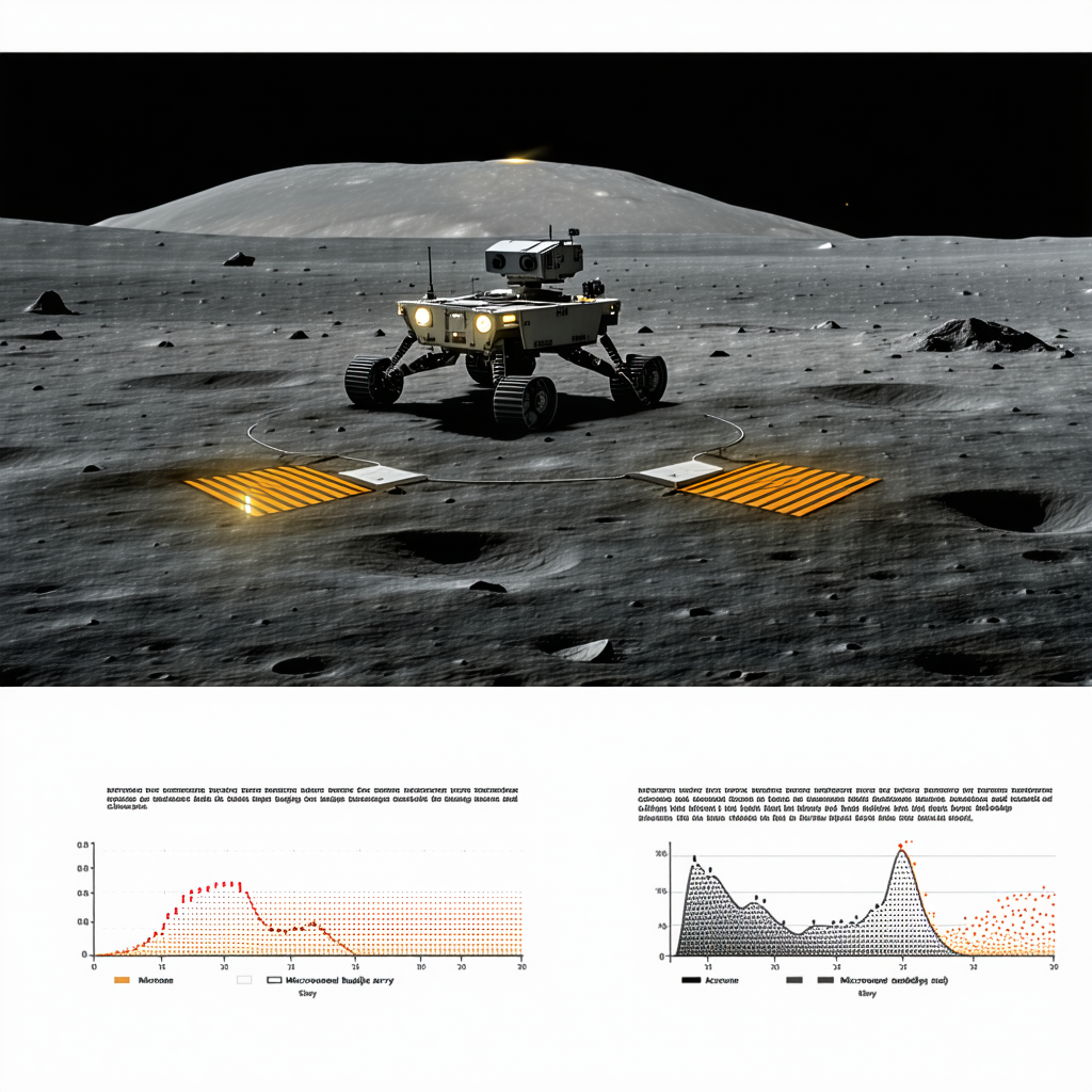 A Small Robotic Vehicle, Possibly A Rover, Driving Across A Rocky Surface