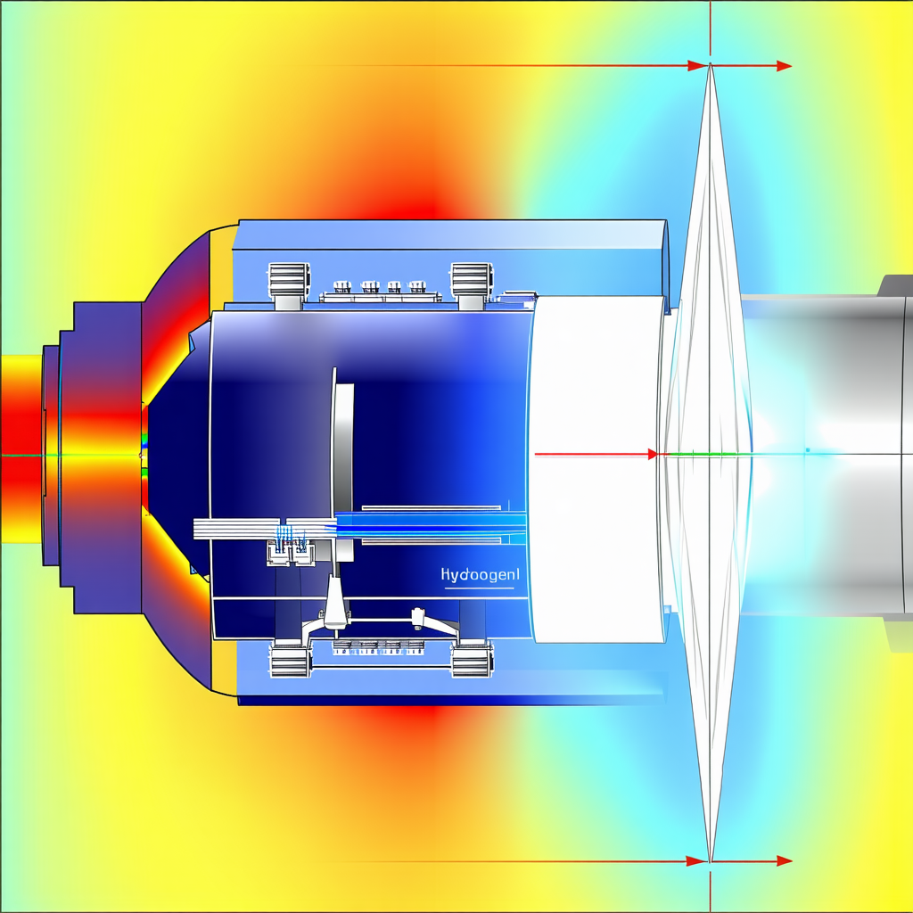 A Blue And White Machine Is Shown In A Yellow And Blue Background